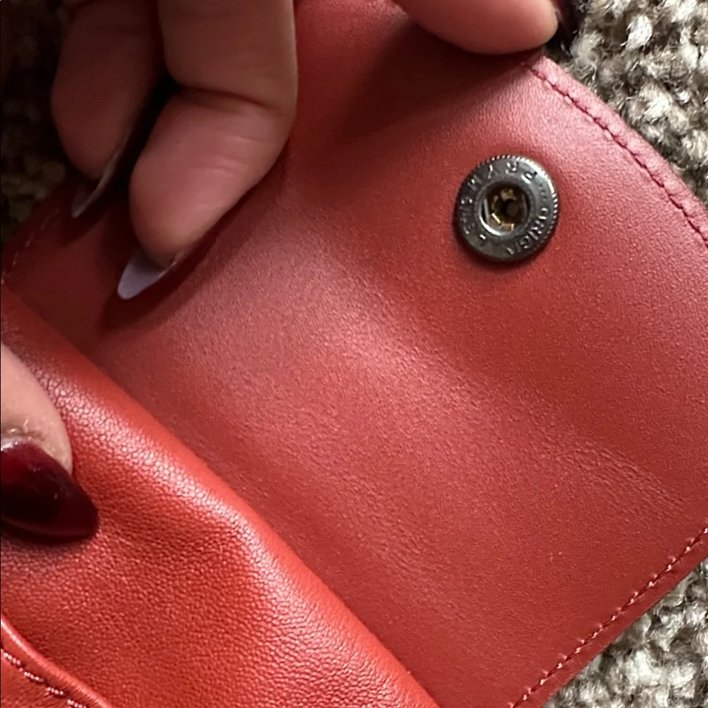 Longchamp Le Pilage Cuir Red Leather Crossbody Bag - Picture 5 of 9